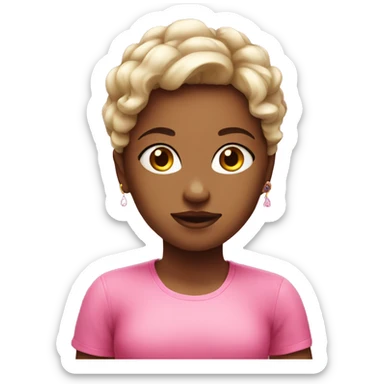 Sassy girl in pink  sticker