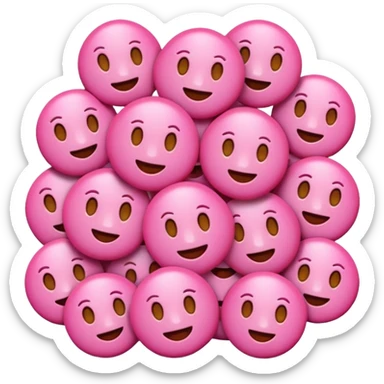 Generate me lots of pink emojis sticker