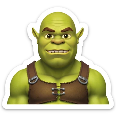 Gigachad shrek sticker