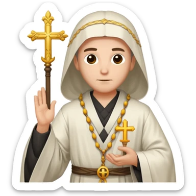 Lawful Human Priest in game sticker