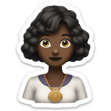 una gata negra coqueta en dibujo patas arriba sujeta a un armador negro tambien sticker