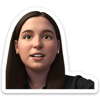 portrait of a girl with jewelry sticker