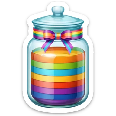 Rainbow Layered Jar	SRetro Ribbon Jar sticker