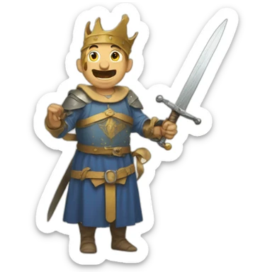 medieval sword-swallower sticker