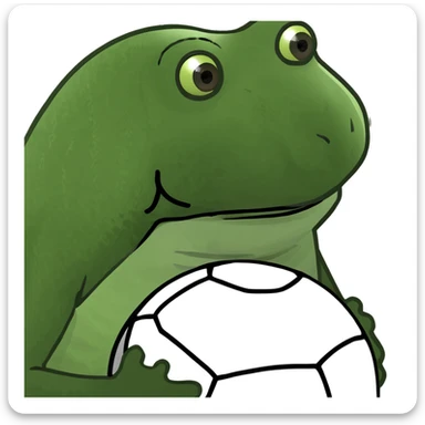 bufo in a football suit sticker