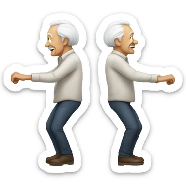 Old man twerking sticker
