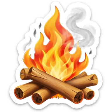 Campfire smoking sticker