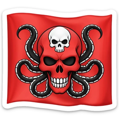 Can you generate me a emoji flag of the fictional world war two team hydra from Captain America? Can you make it the exact logo from the movie? sticker