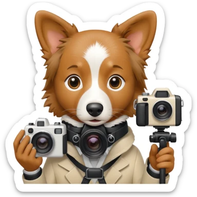 border collie fotografo sticker