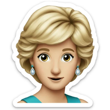 Princess Diana being doe-eyed sticker