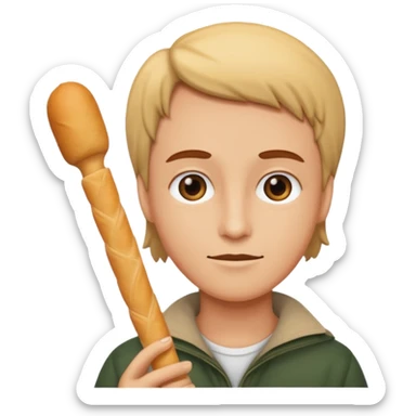 human breadstick sticker