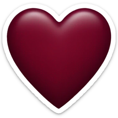 Single burgundy heart sticker