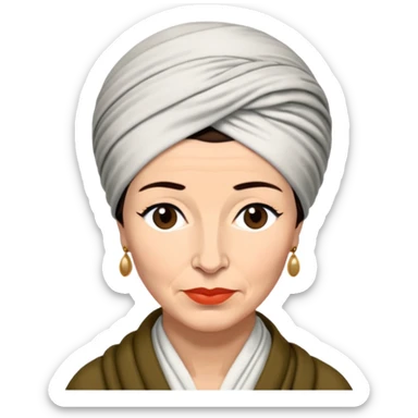 simone de beauvoir with turban sticker