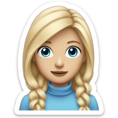 Family blondie blue eyes  sticker