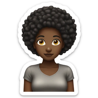 Black girl with Afro hair sticker