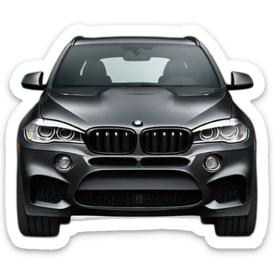 BMW X5M black and number plate JK-777 sticker