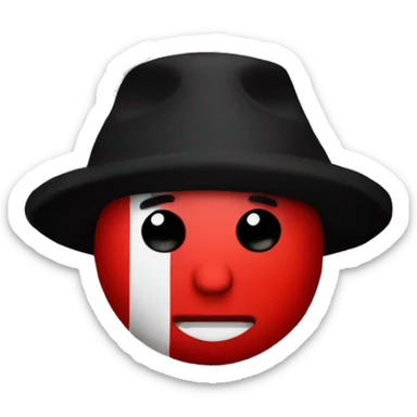 Emoji with Albanian flag and Albanian hat sticker