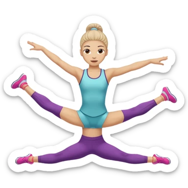 make sa girl doing split with only 2 legs sticker