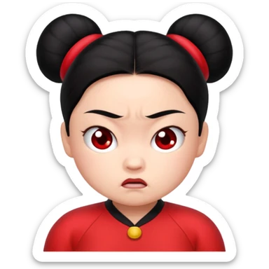 Pucca enojada sticker