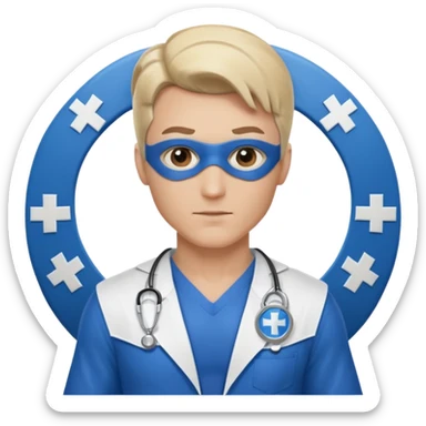 Male nurse superhero  sticker