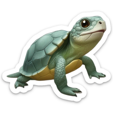 Ardilla sobre una tortuga sticker