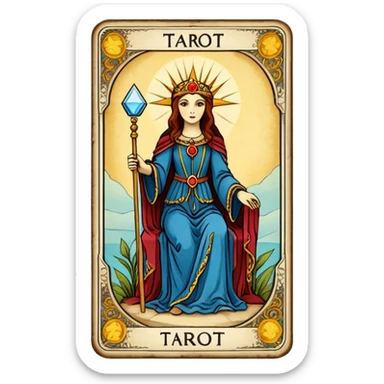 make a tarot card with a message sticker