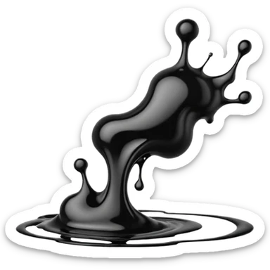 black ink splatter sticker