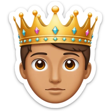Una presona con corona sticker