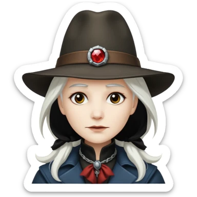 Van Helsing from Dracula with white hair sticker