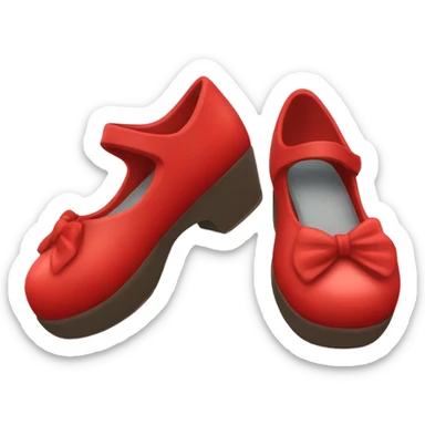 red mary jane shoes  sticker