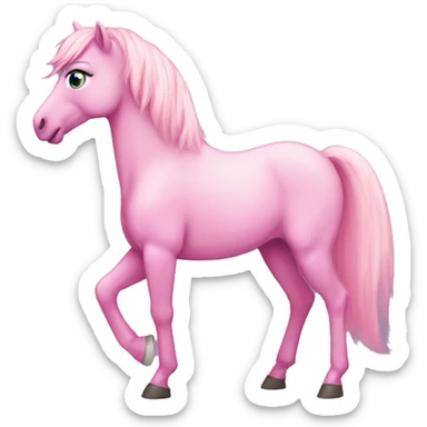 A pink Pony  sticker