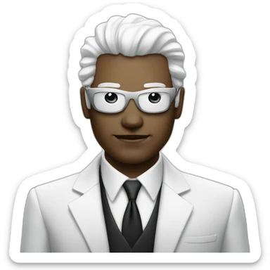 man white head future cyberpunk banker crypto usd rich sticker