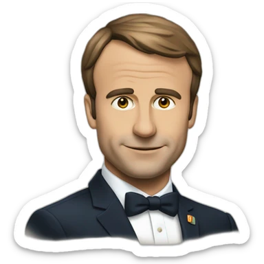Macron sur une poutre sticker