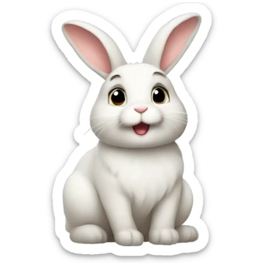 Bunny with snowflakes  sticker