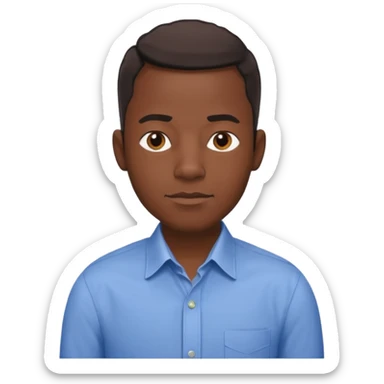 stock trader, black man, in a shirt sticker