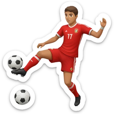 jogador do benfica a chutar a bola de futebol sticker