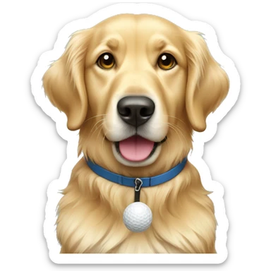 Dog golfer golden retriever  sticker