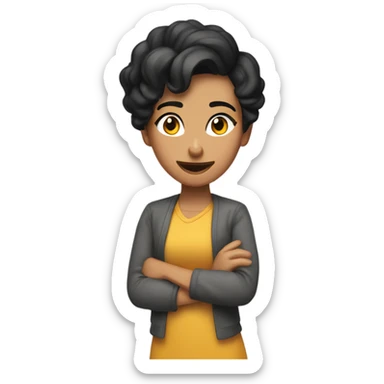 Chica morena tomando mate sticker