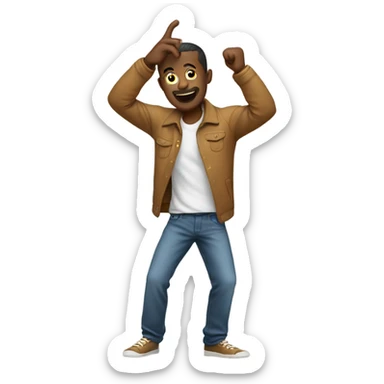 Chill guy dabbing sticker