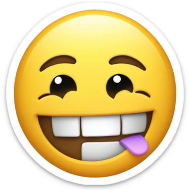 smiley with a cute embarrassed expression sticker