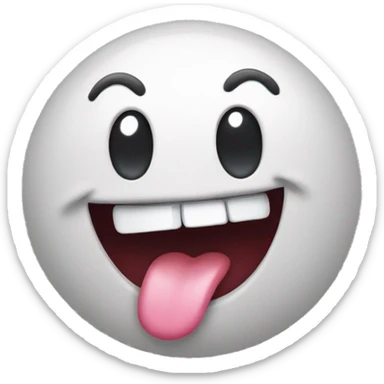 Emoji sticking out tongue and shaking head sticker