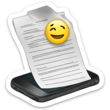 contract on smartphone sticker