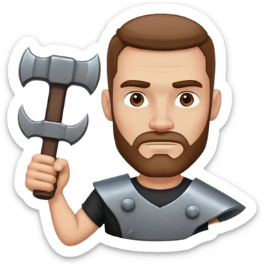 me faça um cara com uam cabeça de bigorna sticker