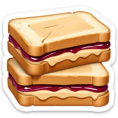 peanut butter jelly sandwich sticker