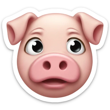 Crying pig sticker