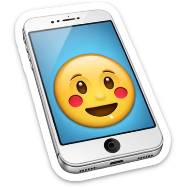 emoji de un celular iphone sticker