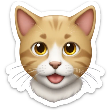 gato con peluca sticker