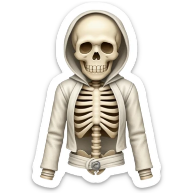 skeleton in a straight jacket sticker