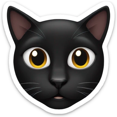 Black cat sticker