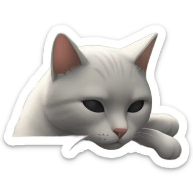 the cat is sleeping on the windowsill sticker